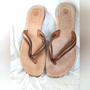Ugg Leather Flip Flops